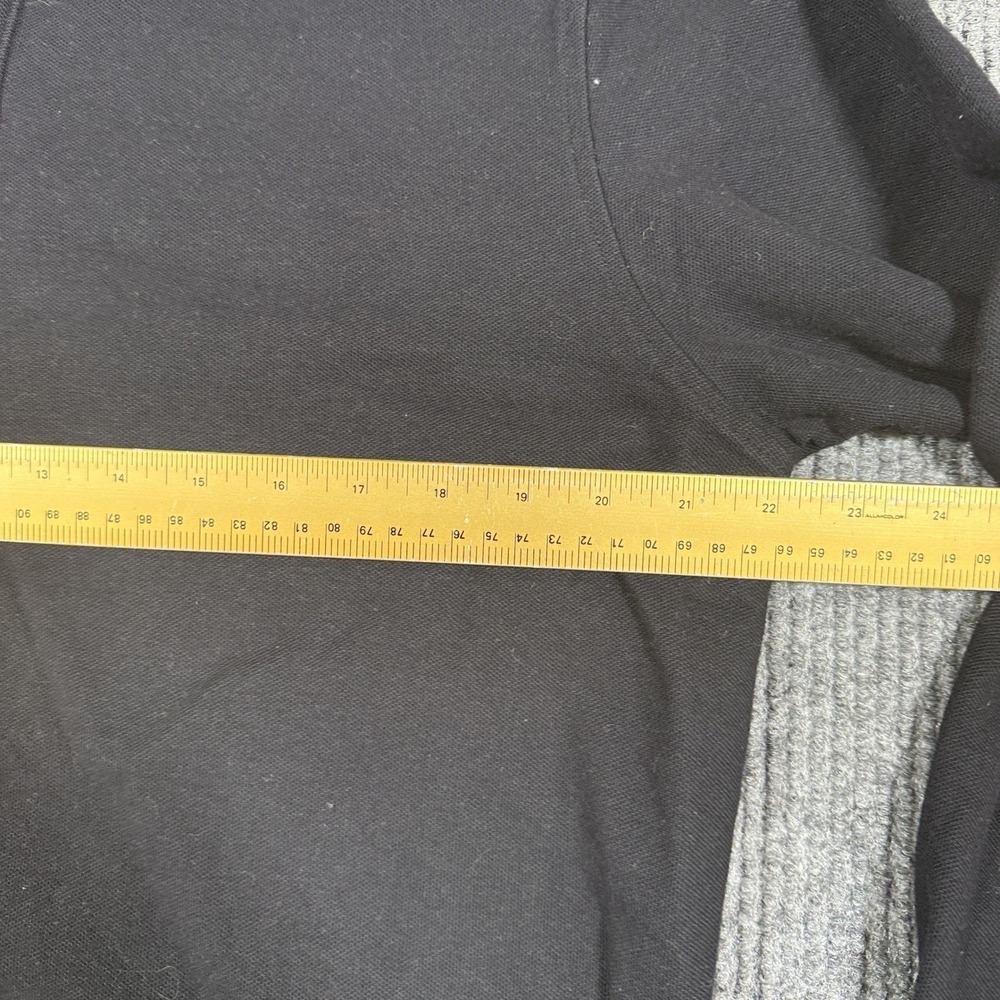 Lands End Mens XL Long Sleeve Polo Shirts Black Cotton Made in USA Vintage - Picture 3 of 6